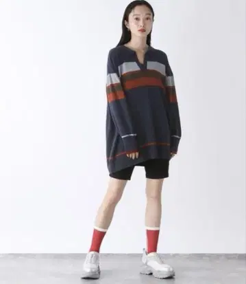 지나시스 JEANASIS 패널 보더 스키퍼 풀오버