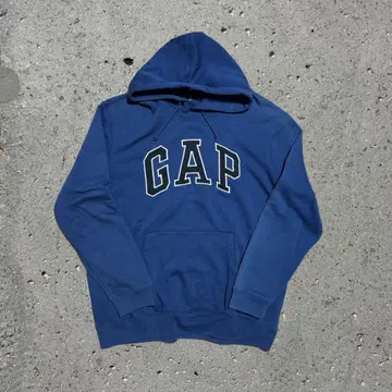 GAP 로고 후디 터콰이즈 블루 속기모 80s