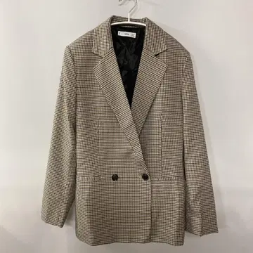 [MNG] MANGO 망고 CHARLOTT 체크 더블 자켓