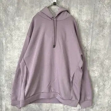 GU 더블 페이스 후드티 심플 무지 캐주얼 포켓 부착 루즈핏