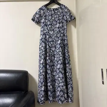 로라 애슐리 꽃무늬 반팔 롱 원피스