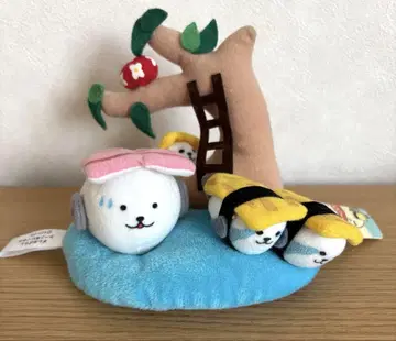 당시물 헤이세이 레트로 스시물개 장면 봉제 인형 디오라마 계란 새우