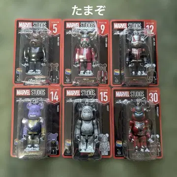 해피쿠 MARVEL BE@RBRICK 6체 세트