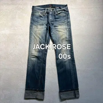 JACK ROSE 00s 코튼 100% 데미지 가공 데님