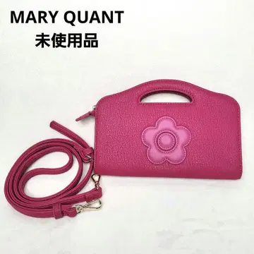 [ MARY QUANT ] 핸들 부착 2WAY 숄더 퍼스 핑크 미사용