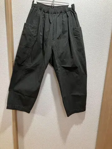 와이드 팬츠 마림바 팬츠 휴일과 시 노래 허리밴딩