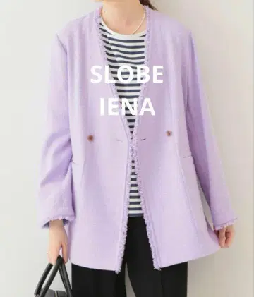 SLOBE IENA 슬로브 이에나 노카라 자켓 트위드
