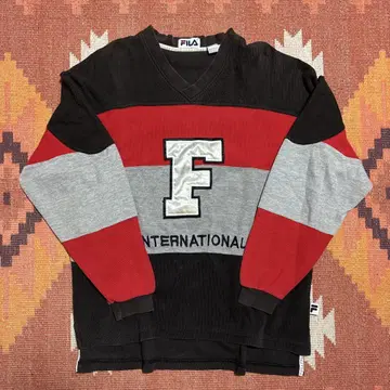 FILA SPORT 휠라 두꺼운 풋볼 트레이닝복 구제 의류 90s