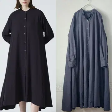 새상품급 mizuiro ind T/R 스탠드 카라 플레어 원피스