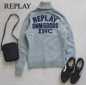 J904@ REPLAY BLUE JEANS 집업 니트 M