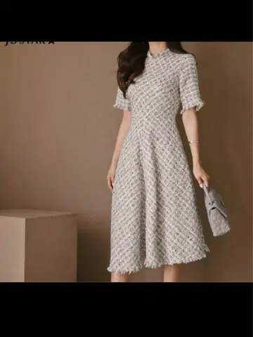 미사용 새상품 트위드 원피스