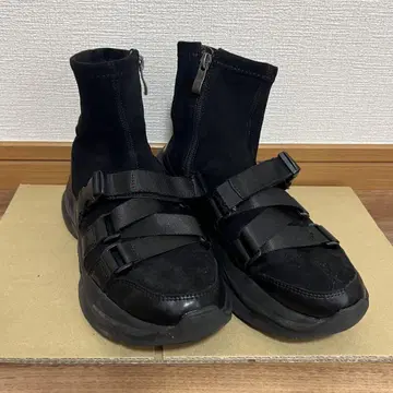 NUOVO by Hawkins 벨트 지퍼 스니커즈 부츠 M