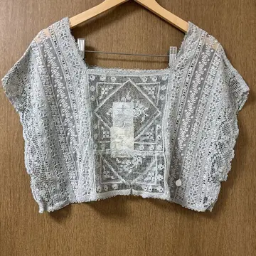 택 포함 미사용 스크런치 도마망 타스카니 레이스 판초