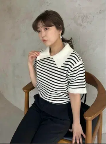 2WAY 하프 슬리브 폴로 니트 [ 손세탁 가능 ]