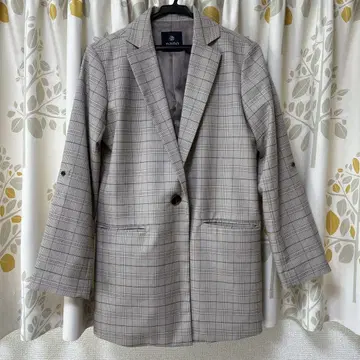 새상품급 나노 유니버스 체크 테일러드 자켓
