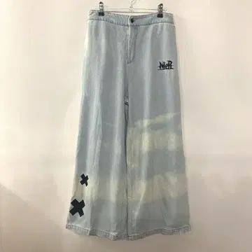 NieR (니어) 자수 와이드 데님 팬츠 F