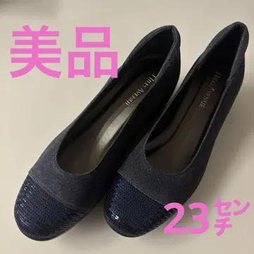 힐즈아베뉴 네이비 발가락 스팽글 반짝반짝 새상품급 23cm