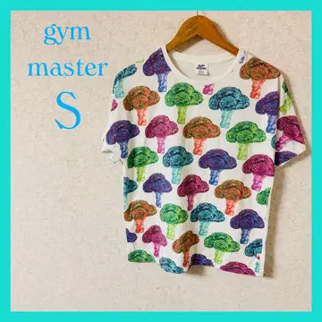 gym master S 반팔 티셔츠 남성용 화이트 브로콜리 상의