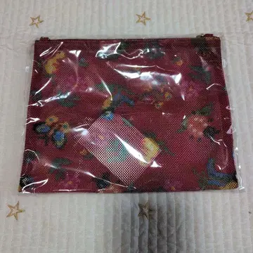 미사용 새상품 페이러 하이디 메쉬 파우치 빨간색 D링