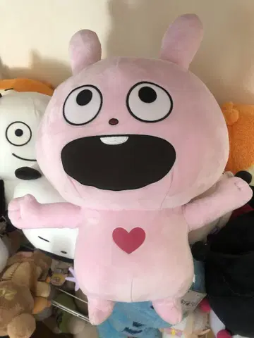 럭키비드 봉제 인형 핑크 약 30cm