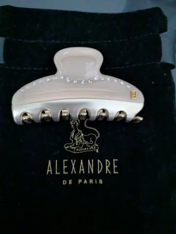 ALEXANDRE DE PARIS 베이지 헤어 클립