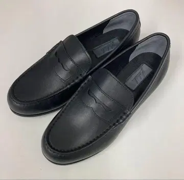 로퍼 (25cm) 블랙 천연 가죽 아사히 학생 캐주얼 부드러운 여성용
