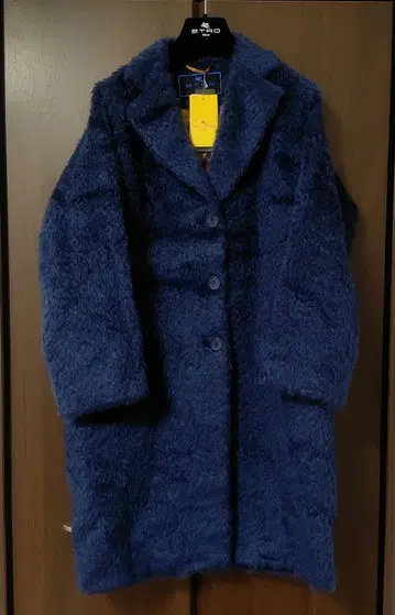 ETRO 네이비 롱 코트 모헤어 미사용 새상품