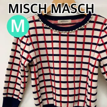 MISCHMASCH 상의 니트 스웨터 체크 무늬 M [ CT1631 ]