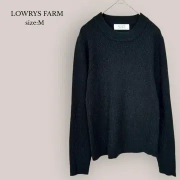로리즈팜 LOWRYS FARM 크루넥 리브 니트 라메 스웨터