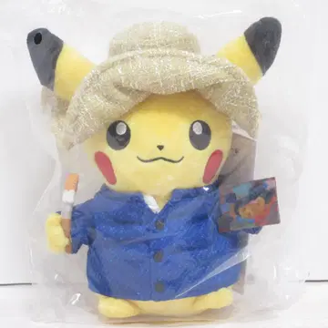 미개봉 새상품 고흐 피카츄 콜라보 봉제 인형 정품 1체