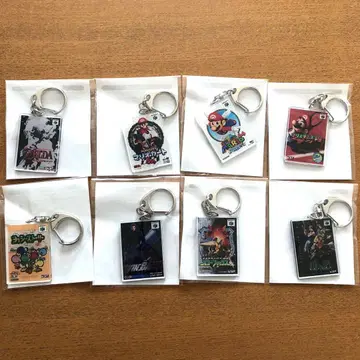 닌텐도64 아크릴 키링 8개 세트 소프트 패키지