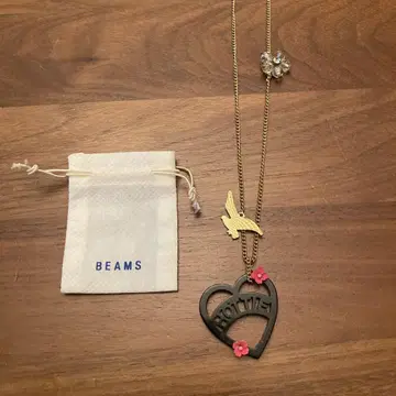 빔즈 구매 목걸이 HOTTIE 하트 버드 꽃 BEAMS