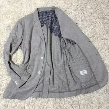EDIFICE 테일러드 자켓 스트레치 나비 조개 버튼 라이트 그레이 XL