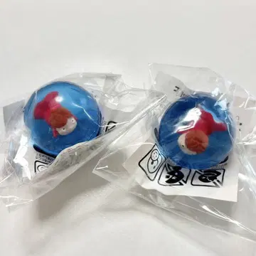 미개봉 새상품 지브리 미술관 한정판 벼랑 위의 포뇨 슈퍼볼 2개 세트