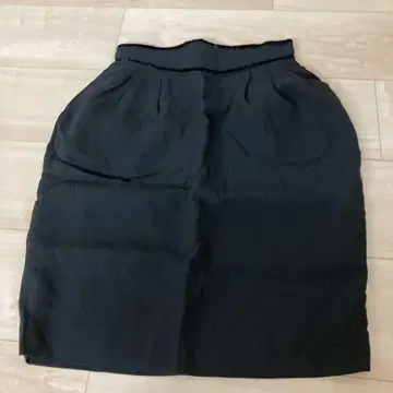 폭시 미니 블랙 스커트 뒷지퍼 s 38