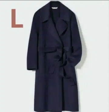 유니클로 콩트와 데 코토니에 더블 페이스 랩 코트 L 사이즈 새상품급