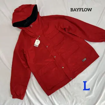 1338 베이플로우 레트로 컬러 마운틴 후드티 레드 L