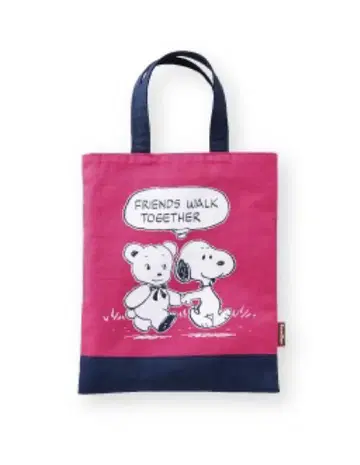 새상품 파밀리아 스누피 콜라보 레슨 백 PEANUTS 핑크