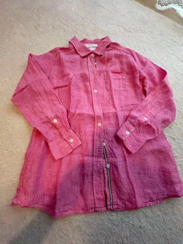 조인트 웍스 프렌치 린넨 핑크 긴팔 셔츠