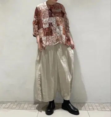 파드칼레 린넨레이온 스트레치 사루엘 팬츠 아이보리