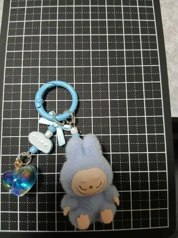 LABUBU 봉제 인형 키링 블루