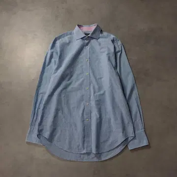 HQ177 Neiman Marcus : 체크 무늬 셔츠 블루 계열