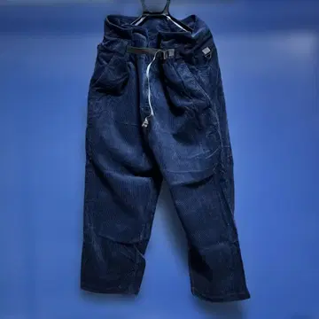 다크 네이비 코듀로이 와이드 팬츠