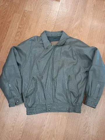 BLERIOT 다크 그레이 가죽 자켓 M 램스킨