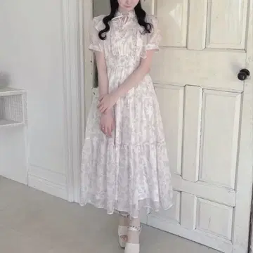 에블린 라메 프릴 꽃무늬 OP 원피스 evelyn