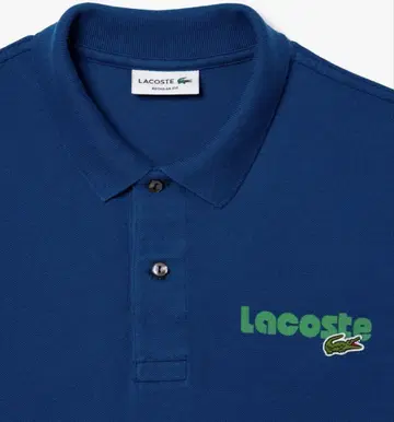가격 인하 라코스테 네임 프린트 워시드 피케 셔츠