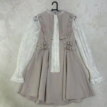 ROJITA 로지타 레이스 슬리브 사이드 벨트 원피스