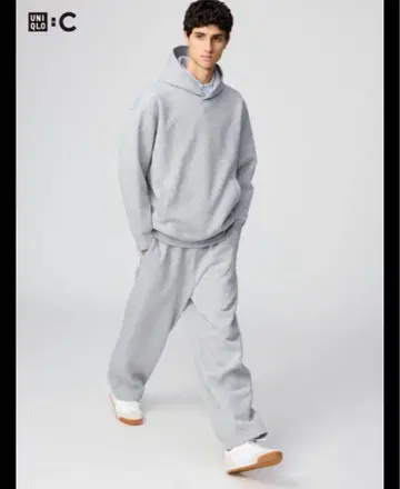 [ UNIQLO ] 맨투맨 와이드 팬츠/표시 사이즈 M 사이즈 그레이