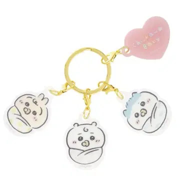치이카와 (먼작귀) Chiikawa Baby 아기 싸개 아크릴 참 세트