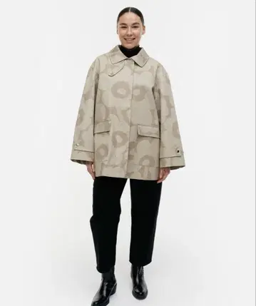 새상품 marimekko 마리메꼬 코트 우니코 베이지 트렌치